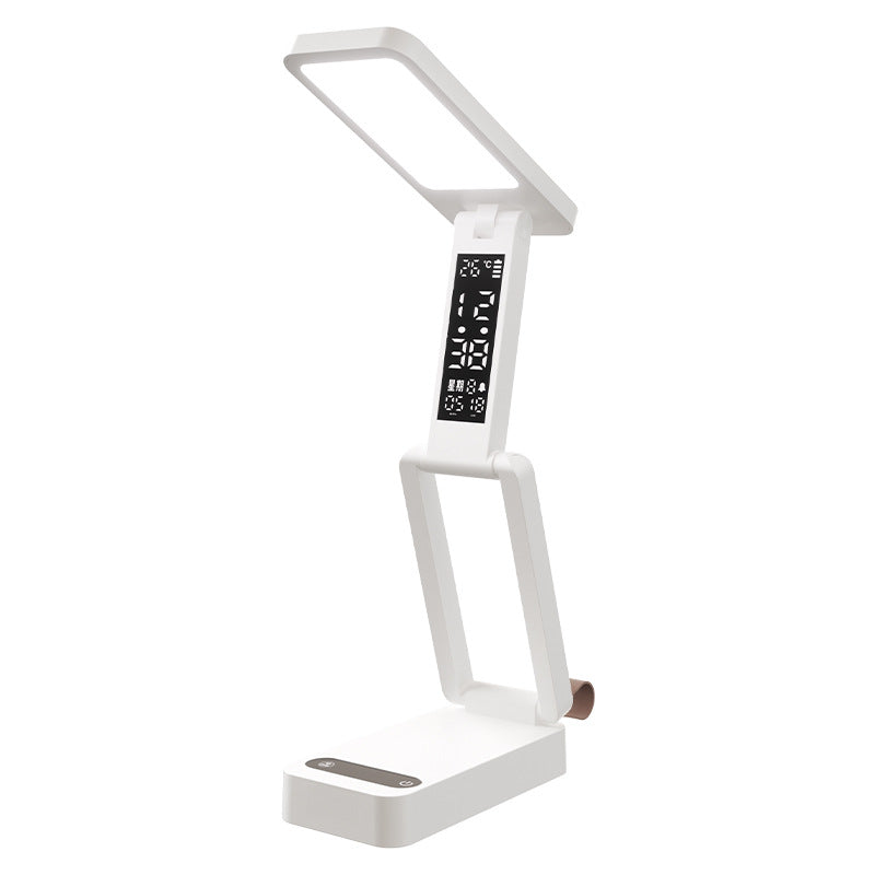 Folding college student smart clock function eye protection learning student dormitory desk lamp bedside reading desk lamp eye protection