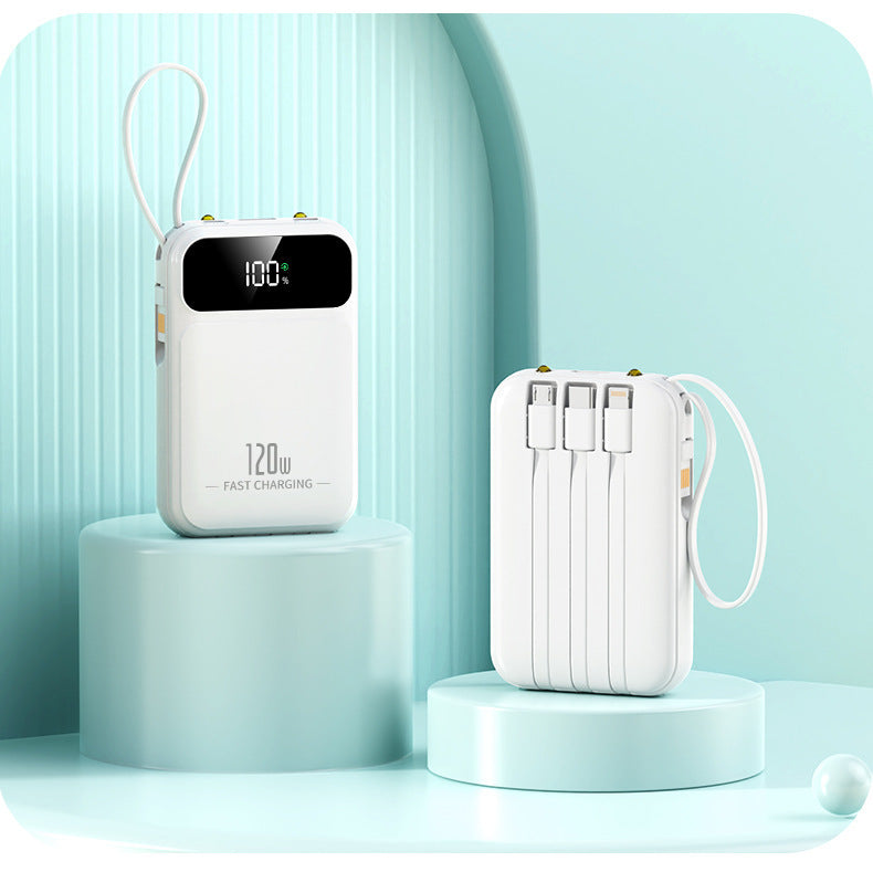 Mobile phone power bank 3C certification 20000mAh super fast charging large capacity mini portable with cable mobile power supply