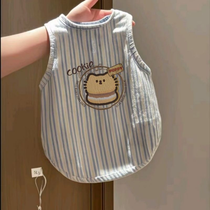 Cat summer thin ice silk vest anti-hair loss kitten clothes breathable and cool cute kitten pet cat clothing