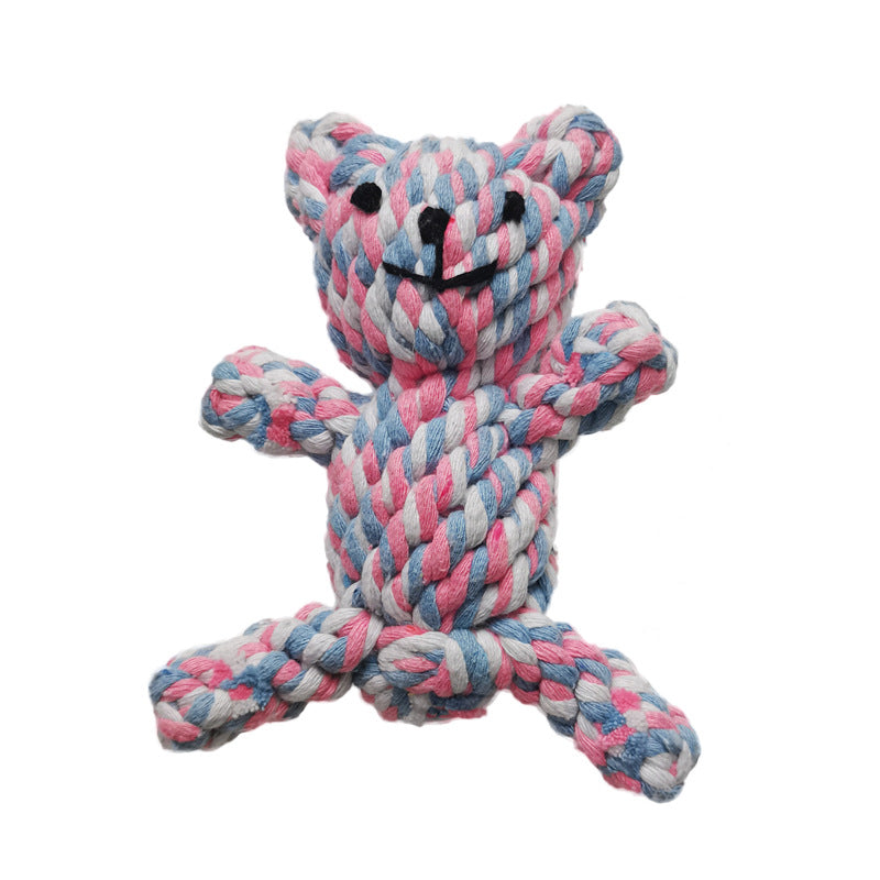 Pet Supplies Dog Training Teeth Grinding Cotton Rope gnaw-resistant Weaving Interactive Toy Simulation Animal Dog Bite Rope Wholesale