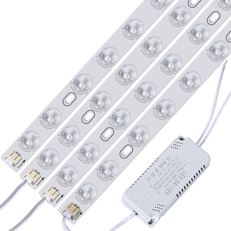 Super bright light with light strip Long living room light Modified light source Bedroom ceiling light Replacement light with LED light panel Wick