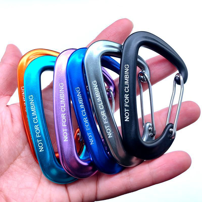 户外多功能登山扣航空铝合金野营攀岩安全D型背包弹簧钩登山扣