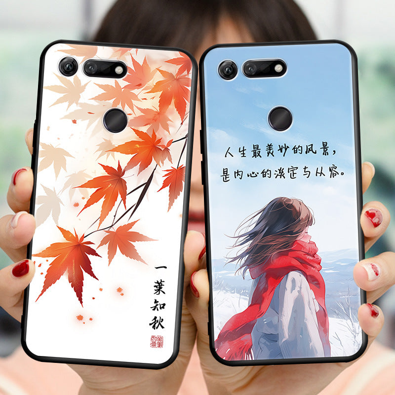 Suitable for Huawei Honor v20 mobile phone case HonorPCTAL 0 protective case HonorV20 student HUAWEI film