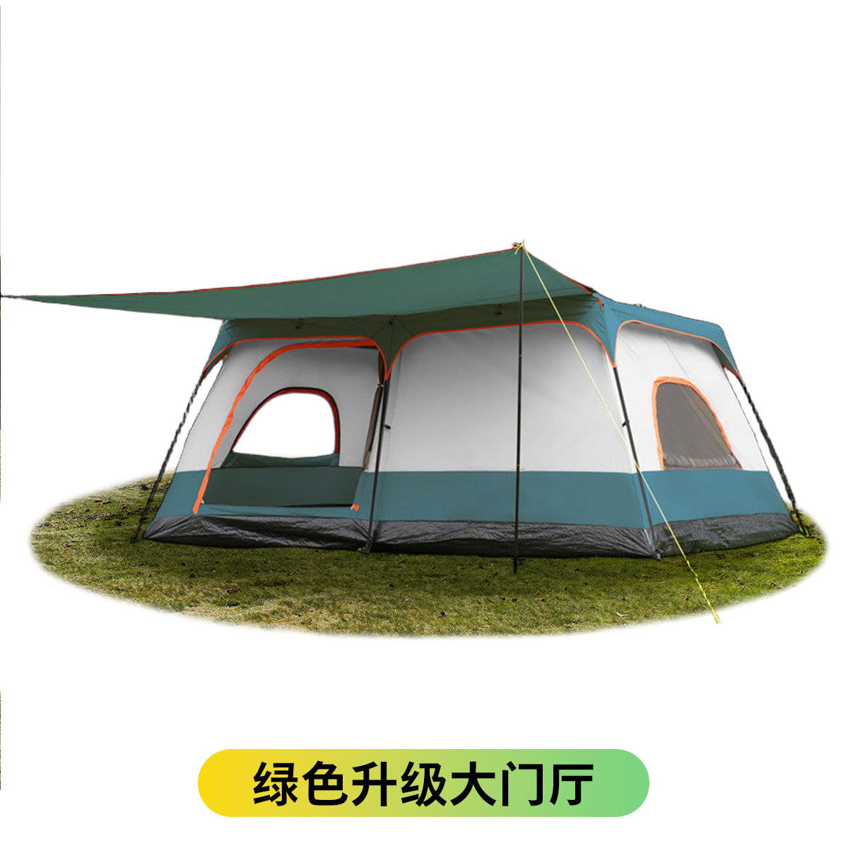 096 full series outdoor tent two bedrooms and one living room folding portable sunscreen waterproof 3-12 people camping tent