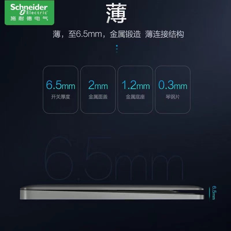 Schneider switch socket panel one open double control five holes smoke cloud ash wall usb plug Zhenbo series USB