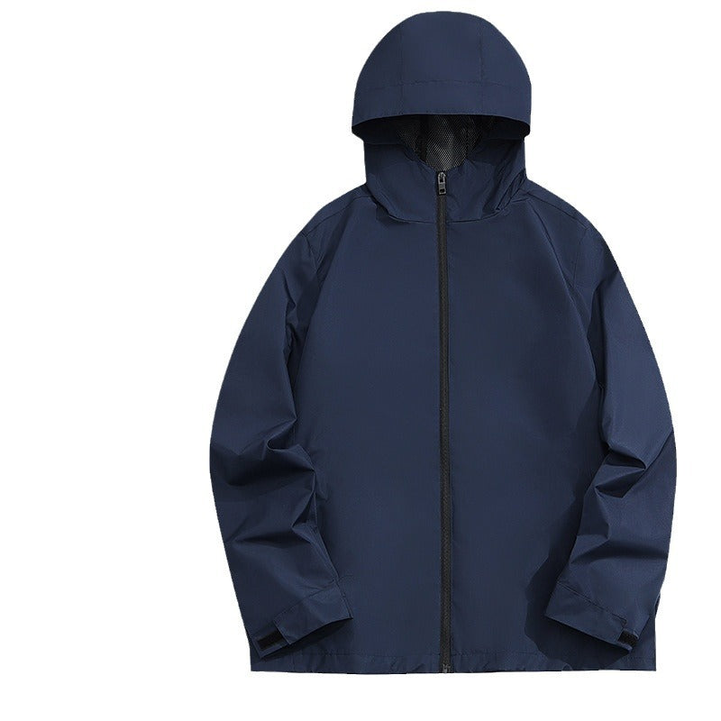 Outdoor sports hiking suit hooded jacket advertising shirt custom overalls logo thin jacket jacket