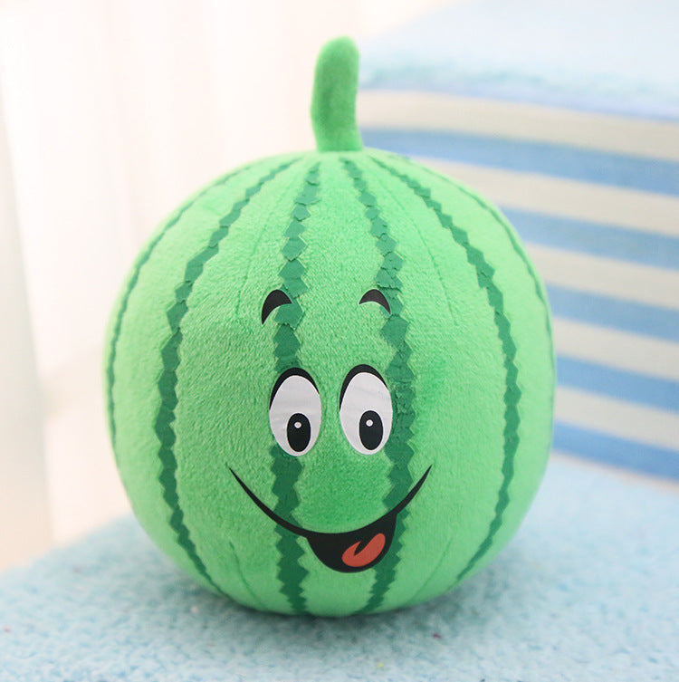 Plush dog French bulldog bite resistant ball rope sounding toy fruit cartoon animal cat cat pet supplies