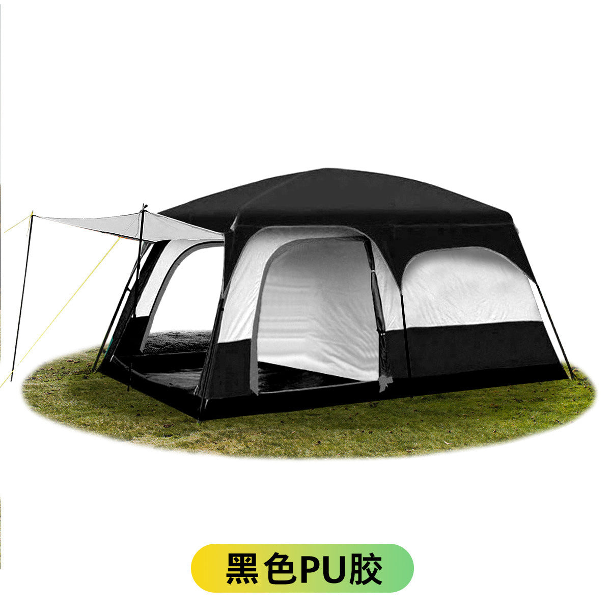 096 full series outdoor tent two bedrooms and one living room folding portable sunscreen waterproof 3-12 people camping tent