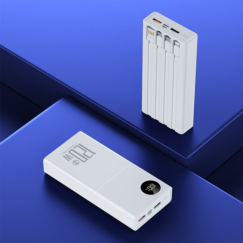 4688 new super fast charging 120W with its own cable power bank 20000mAh large capacity real standard mobile phone mobile