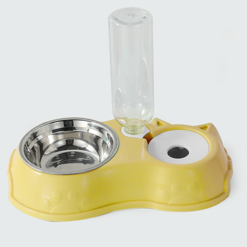 Pet Supplies Cat Feeder Drinking Appliances Double Bowl Food Basin Dog Rice Basin Anti-knock Stainless Steel Dog Bowl Cat Bowl