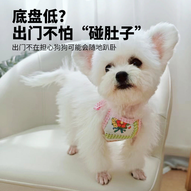 Wholesale dog anti-ice belly pocket cooling cartoon cute dog belly pocket belly protection anti-cold bib cat and dog clothes spot