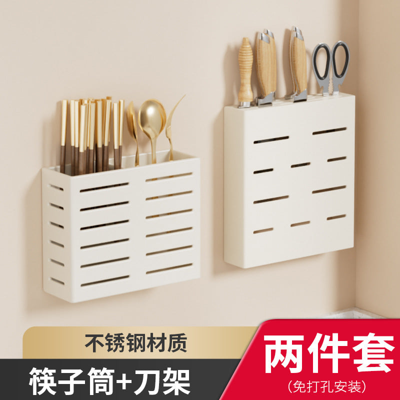 White space aluminum kitchen rack non-punching wall hanging seasoning rack kitchen supplies general merchandise storage rack