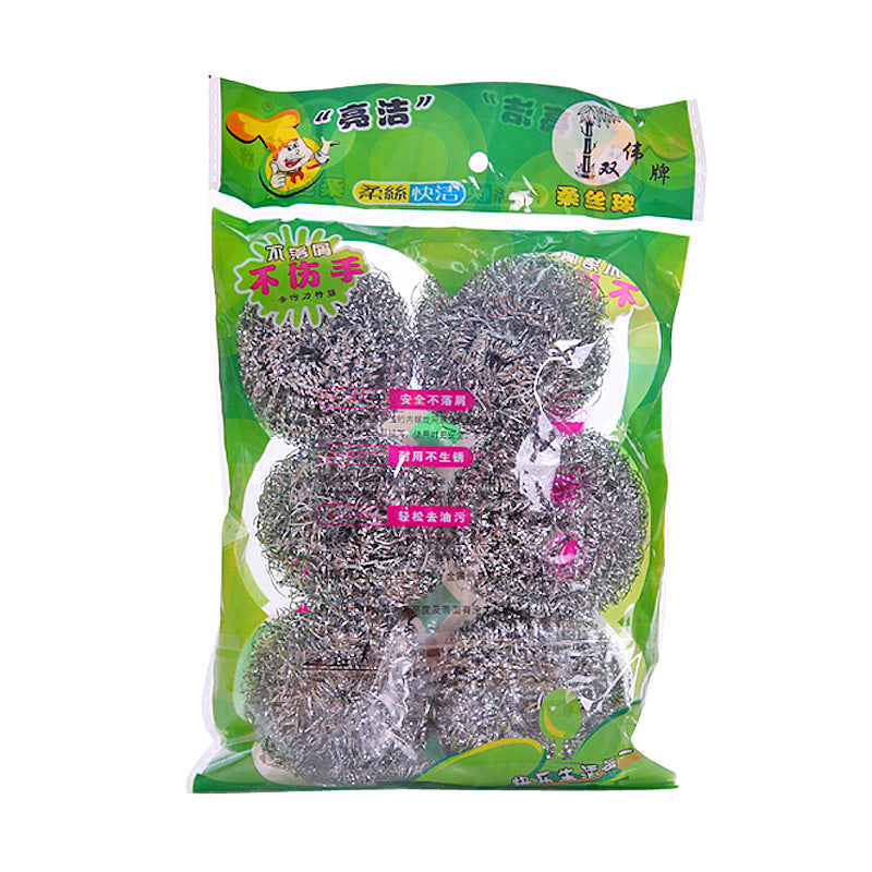 Stainless steel wire ball, dishwashing cleaning ball, kitchen cleaning supplies, stainless steel brush, pot brush, daily wholesale