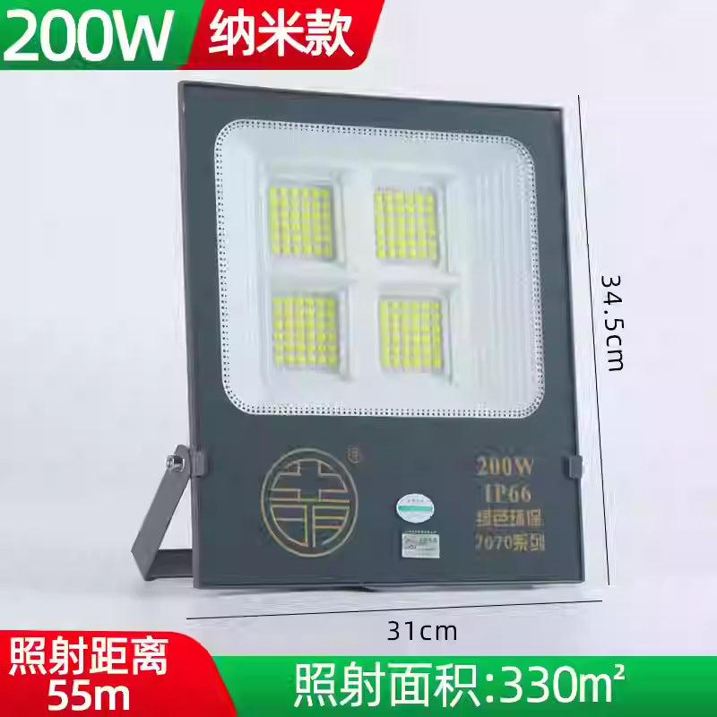 Yaming led flood light nano super bright construction site lighting factory high power spotlight outdoor anti-flood light strong light