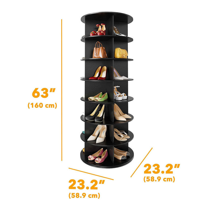 Rotating multi-layer shoe rack, bag display rack, children's picture book rack, storage rack, creative bookshelf, floor-to-ceiling household shelf