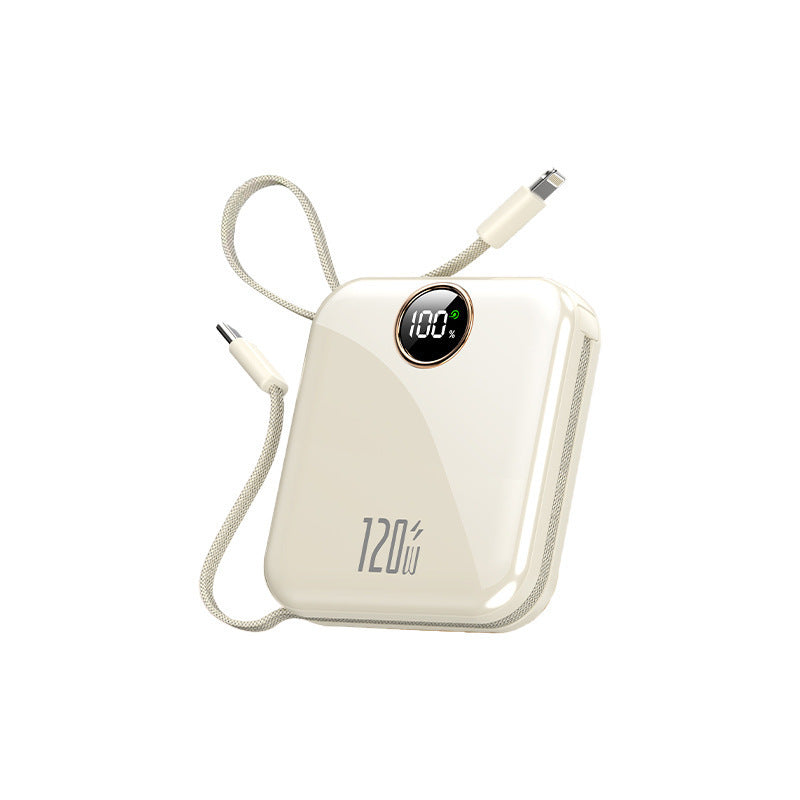 3C certification can be on the plane Mini portable 120W power bank 20000M with its own cable Super fast charging 10,000 mAh