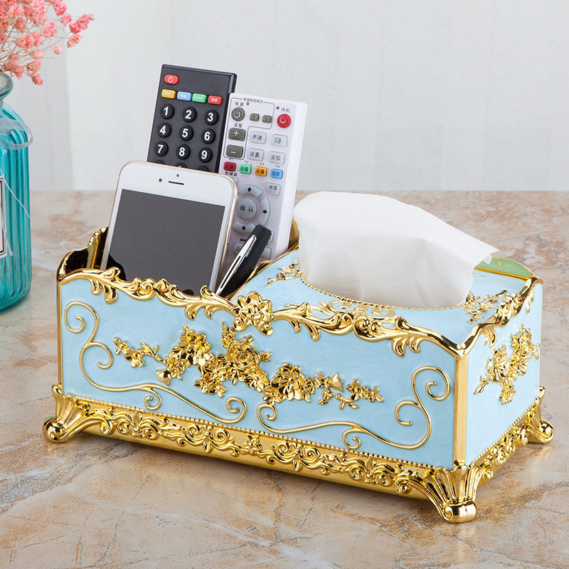 Desktop multi-functional storage box paper draw, European home living room simple, coffee table creative household napkin paper box