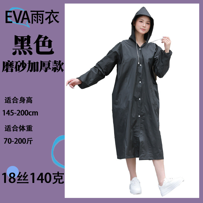 Raincoat long integrated full body protection rainstorm transparent adult children travel outdoor thickened EVA poncho