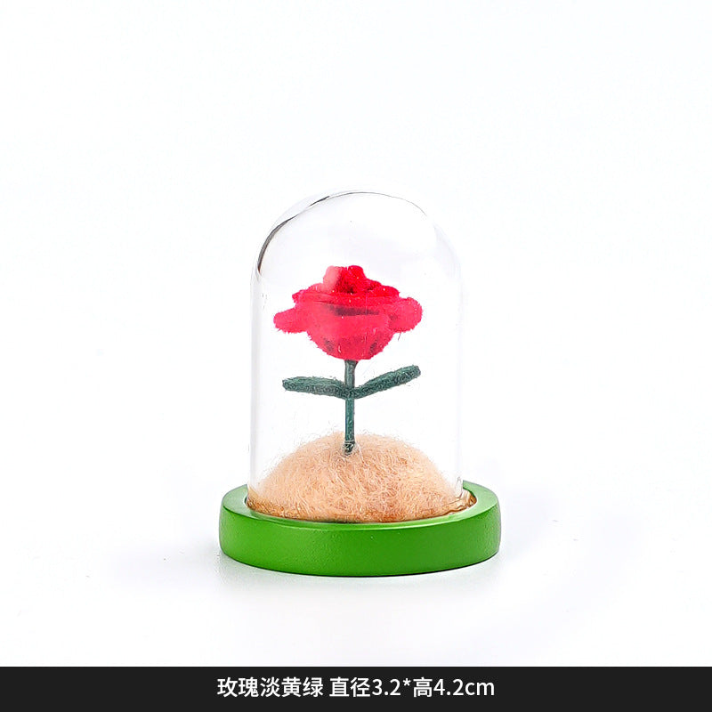 Creative and cute handmade ornaments Car desktop Home decoration Resin handicrafts Prince take flower small ornaments