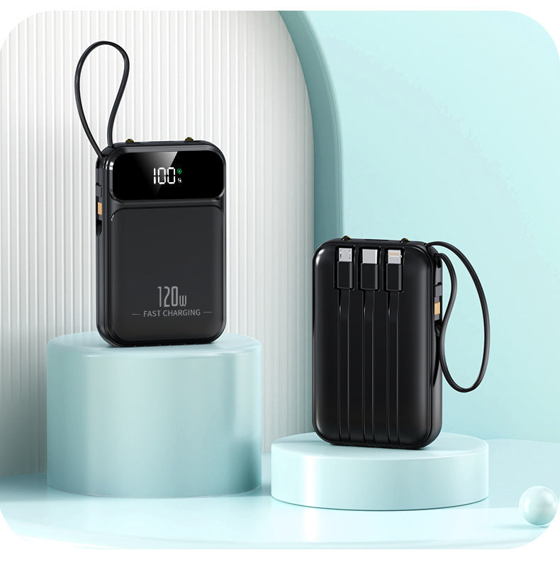 Mobile phone power bank 3C certification 20000mAh super fast charging large capacity mini portable with cable mobile power supply