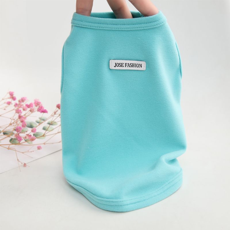 Internet celebrity style autumn wear new pet dog dog clothes teddy than skin-friendly German velvet cotton medium and small dog vest Amazon