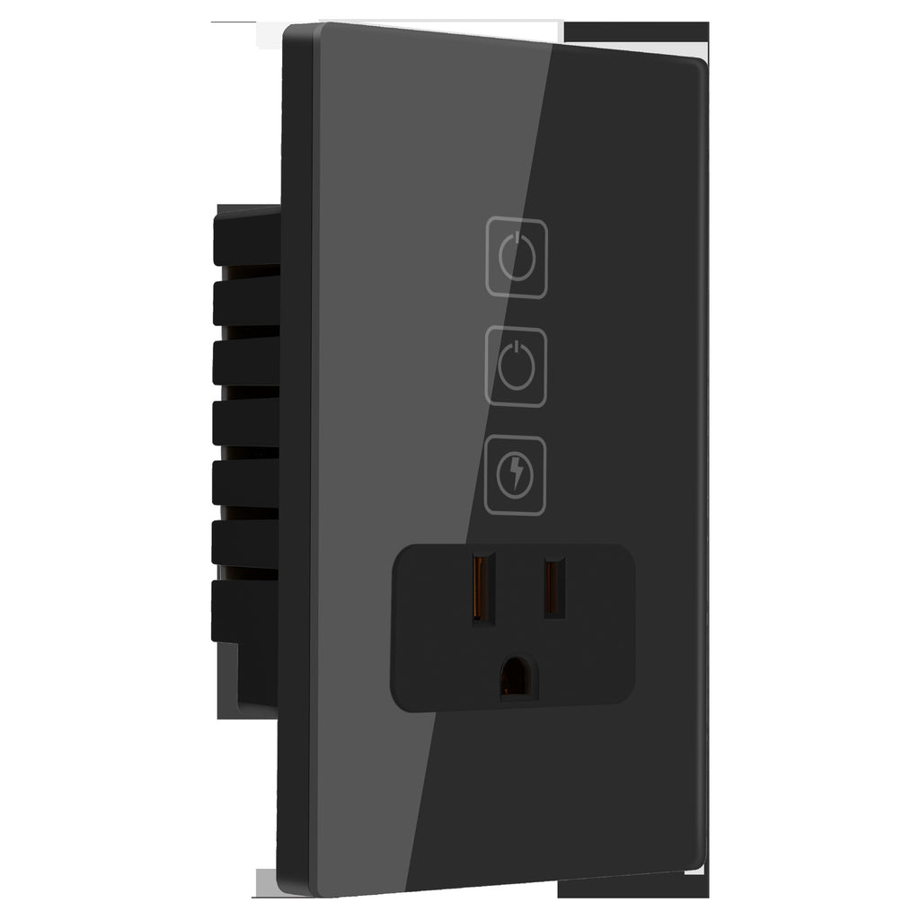 Directly from the manufacturer, the new American standard graffiti WiFi 1 way 2 switch smart socket touch glass plug panel