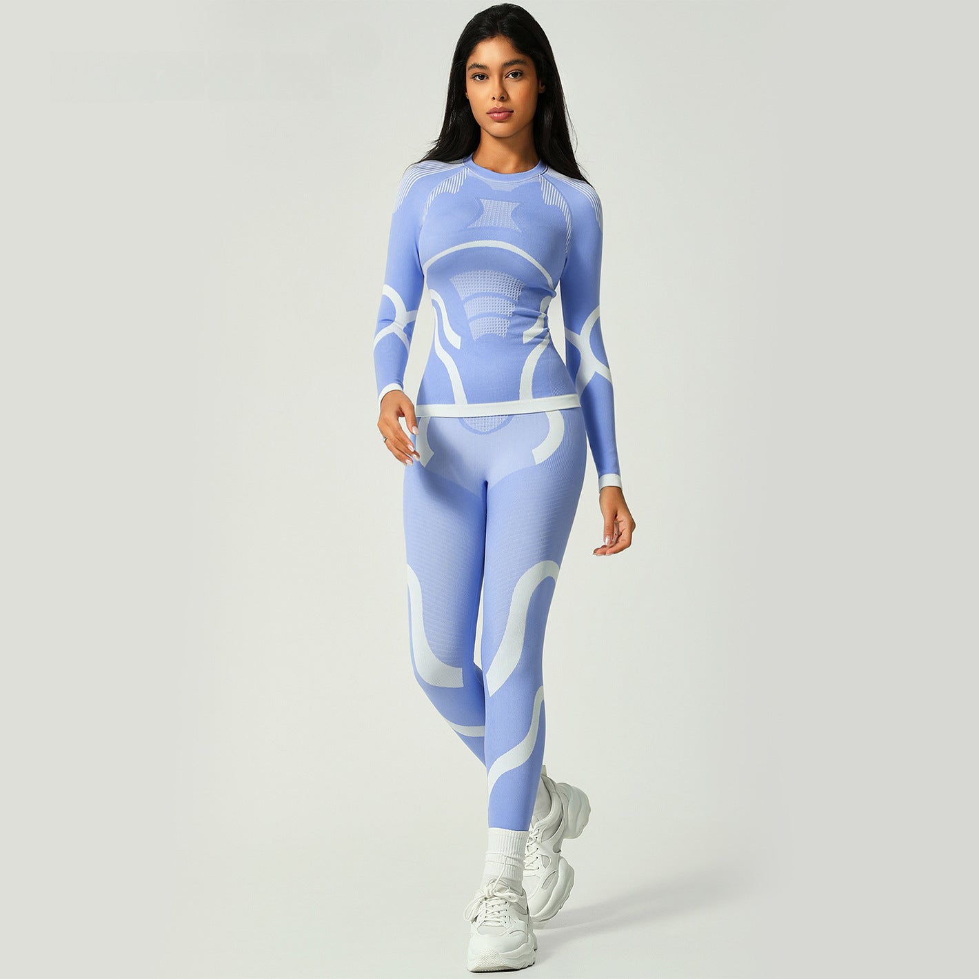 Amazon ski quick-drying clothes autumn and winter tight-fitting warm ski underwear set sports outdoor fitness ski suit women