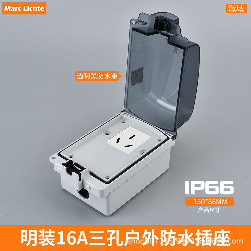Type 86 leakage protection switch socket anti-leakage protection plug 10A electric water heater 16A air conditioner leakage anti-shock