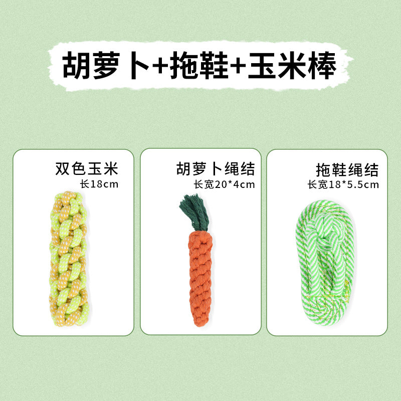 Dog toys, bite-resistant puppies, large pet cats, small dogs, and juvenile pet supplies, molar sets, bite-resistant and wear-resistant.