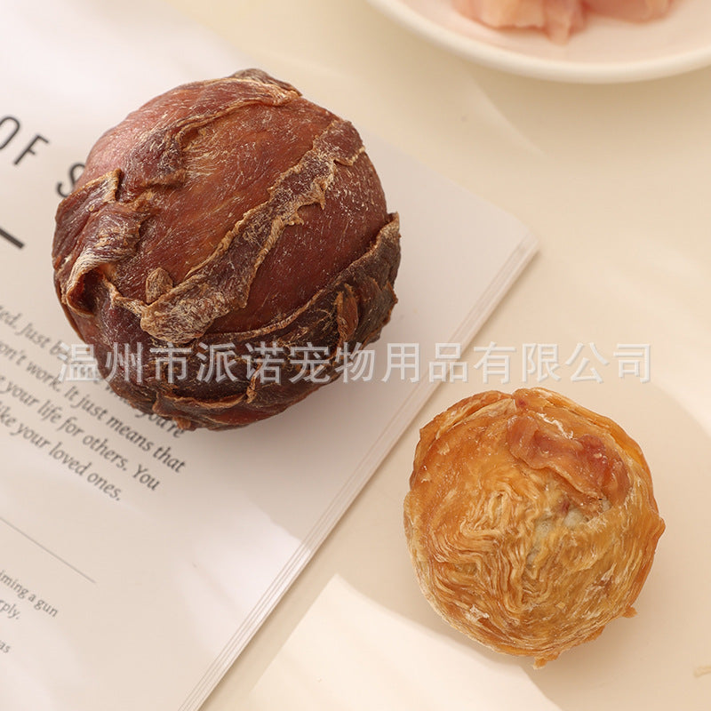 Dog Treats Love Ball Teeth Grinding Stick Pet Medium Large Small Dog Bite Resistant Teeth Cleansing Stick Chicken Cowhide Grunt Ball