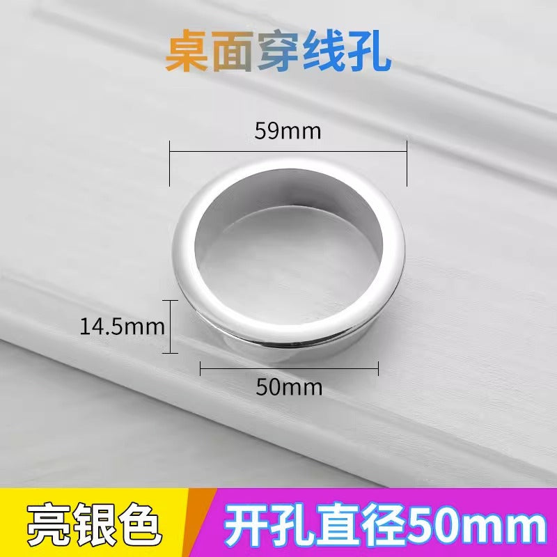 Computer Desktop Desk Threading Hole Cover Desk Face Hole Threading Wire Box Opening Hole Cover Round Decorative Ring