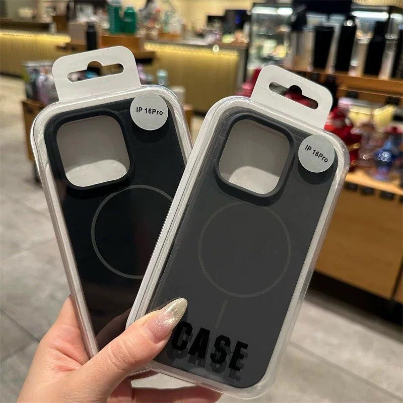 Applicable to iPhone17 liquid silicone thin ring magnetic attraction AI camera button mobile phone case Apple 16promax anti-drop