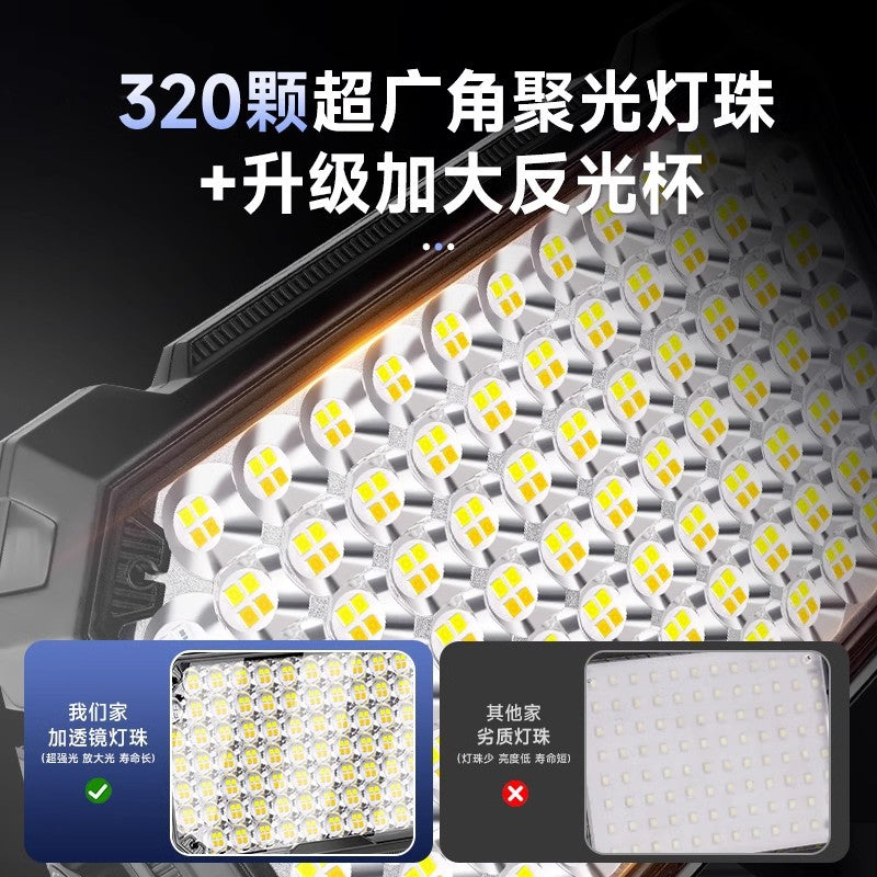 Rechargeable lighting outdoor camping light portable bracket light power failure emergency light night market stall super bright stall light