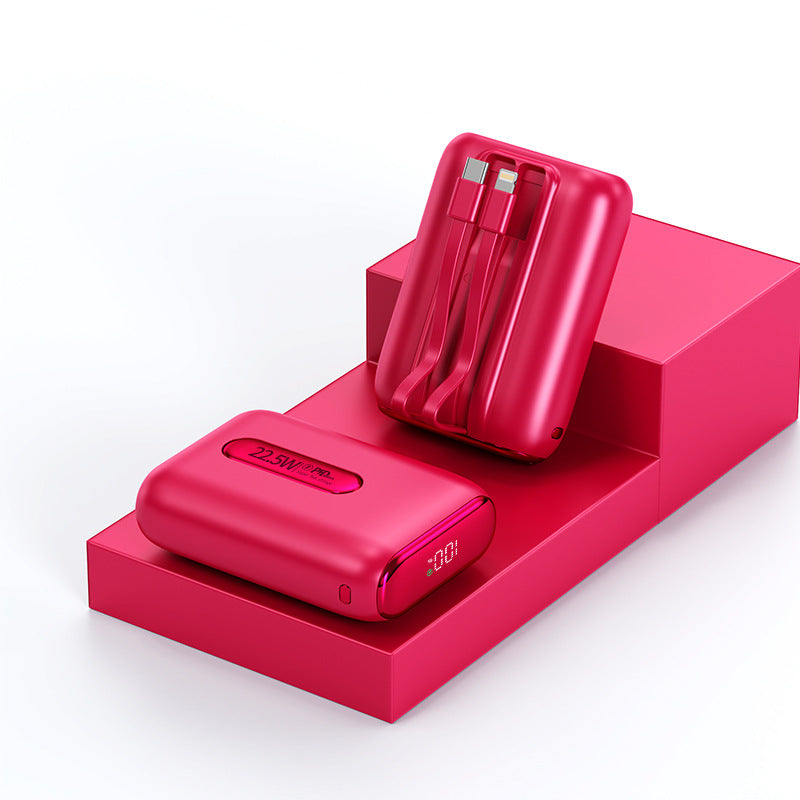 Gifts New model with its own cable 20,000 mAh large-capacity power bank super fast charging mobile phone outdoor mobile power supply