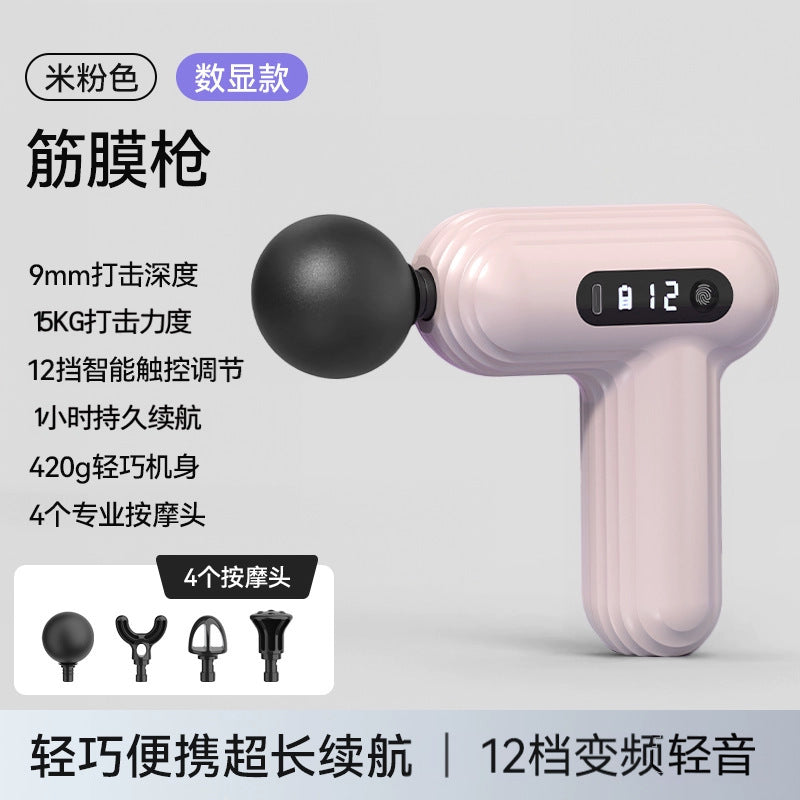 Cross-border mini massager, fascia gun, rechargeable fascia + direct supply, muscle fitness, neck gun, electric vibrator.