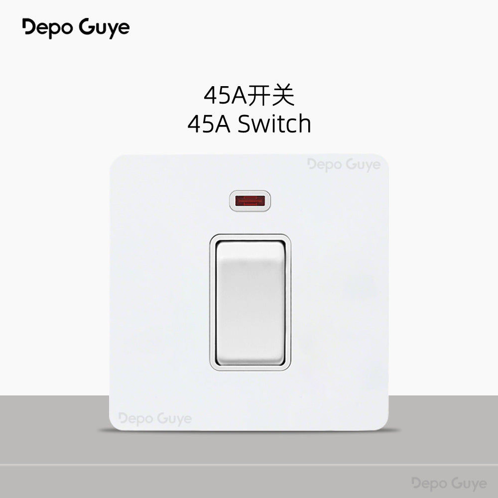 Foreign trade simple wind stainless steel switch panel 86 type concealed Hong Kong and Macao British standard European socket brass lever