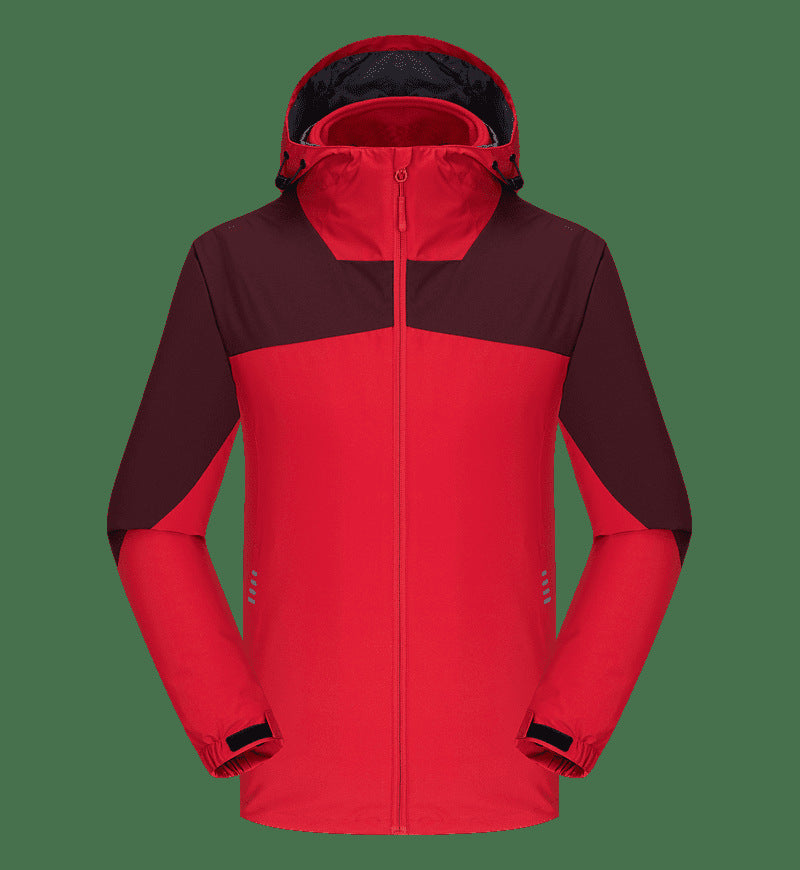 Jacket custom embroidery printed logo outdoor windproof waterproof autumn and winter stand-up collar sportswear group work clothes