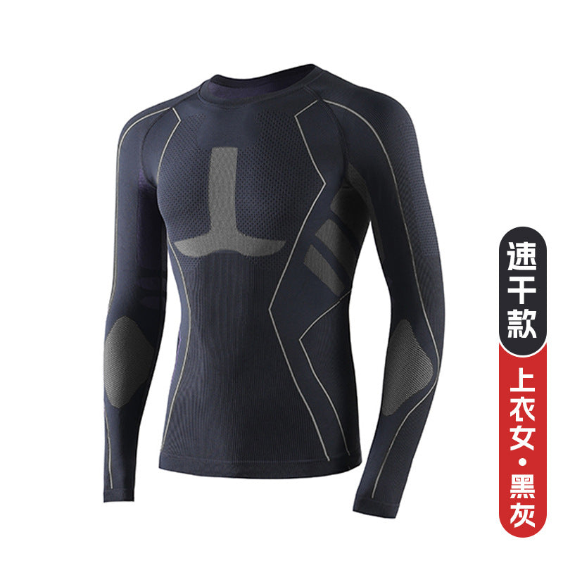 Outdoor autumn and winter quick-drying ski clothing underwear set men's and women's sports breathable moisture-absorbing perspiration compression warm quick-drying clothing