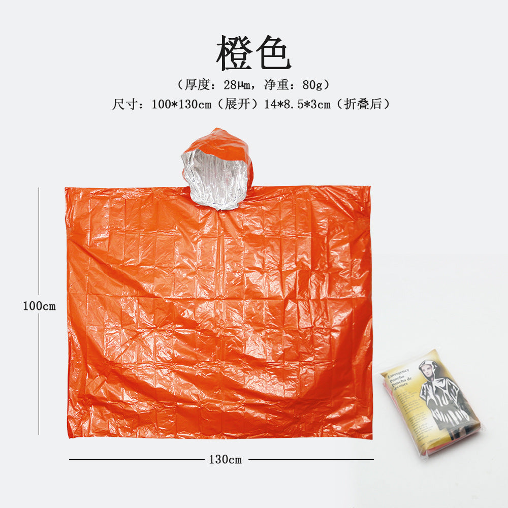 Outdoor Portable First Aid Raincoat Long Riding Thickened Reflective Windproof Emergency Hiking Multifunctional Wholesale