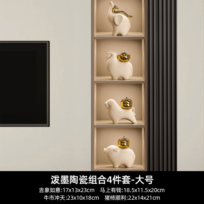 Bei Hanmei's new Chinese-style creative ornaments will be rich soon. Soft decoration, home furnishing entrance, living room desktop TV cabinet decoration