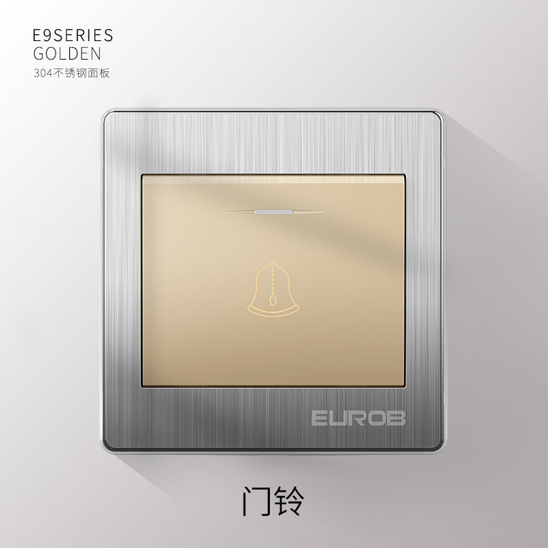 Open switch socket household silver 86 type 5 five-hole plug two or three plug double control wall air conditioner panel