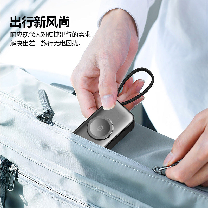 New fast charging three-in-one magnetic wireless charging mobile power supply, support watch earphones, mobile phone multi-function power bank
