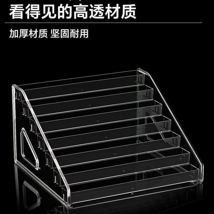 Nail art storage box, multi-layer transparent nail polish display stand, home daily lipstick, cosmetics, nail polish glue rack