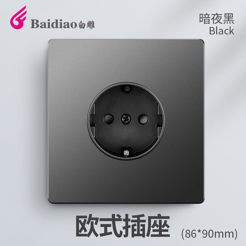 British standard switch socket British one-open 13A British standard multi-function five-hole USB European standard panel 25A45A switch