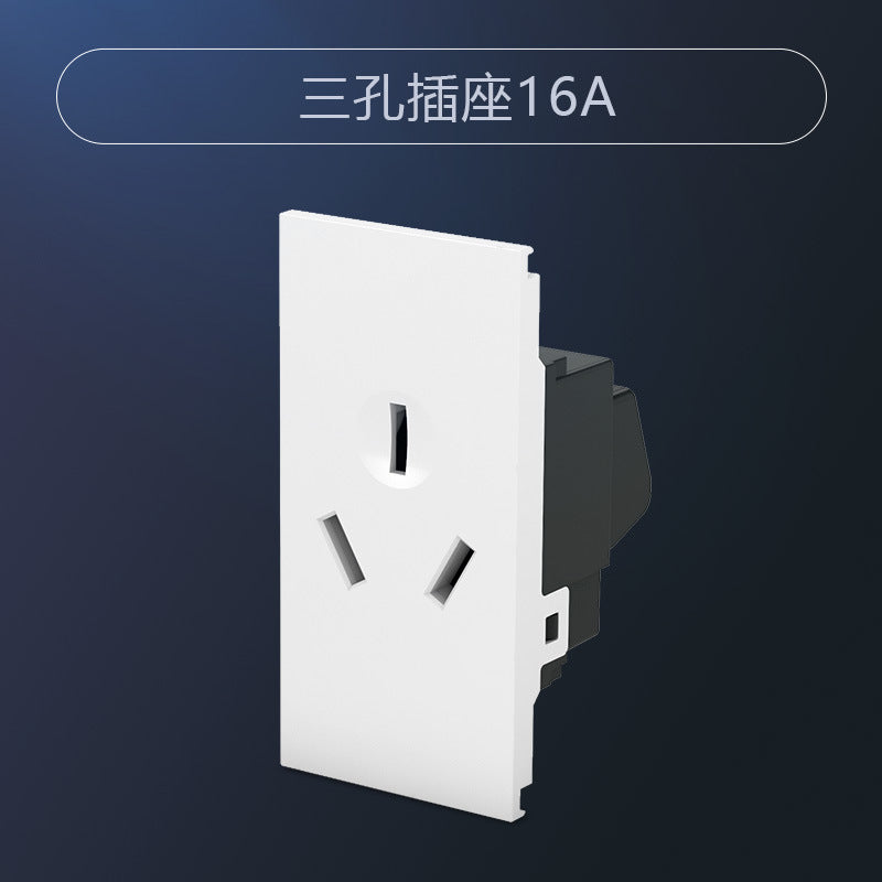 Chint Electric 118 type 5C white household 3 holes 5 holes 16a air conditioner socket with switch module usb plug