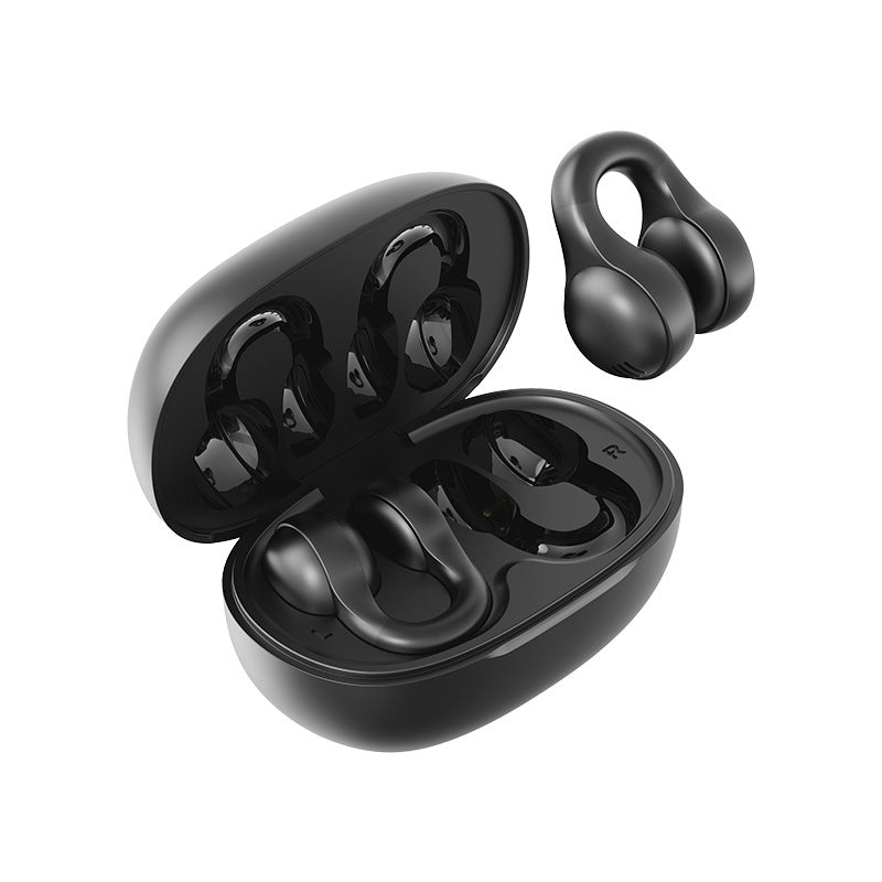 2025 new ear clip ear earphones bone conduction wireless bluetooth earphones super long battery life intelligent large number display