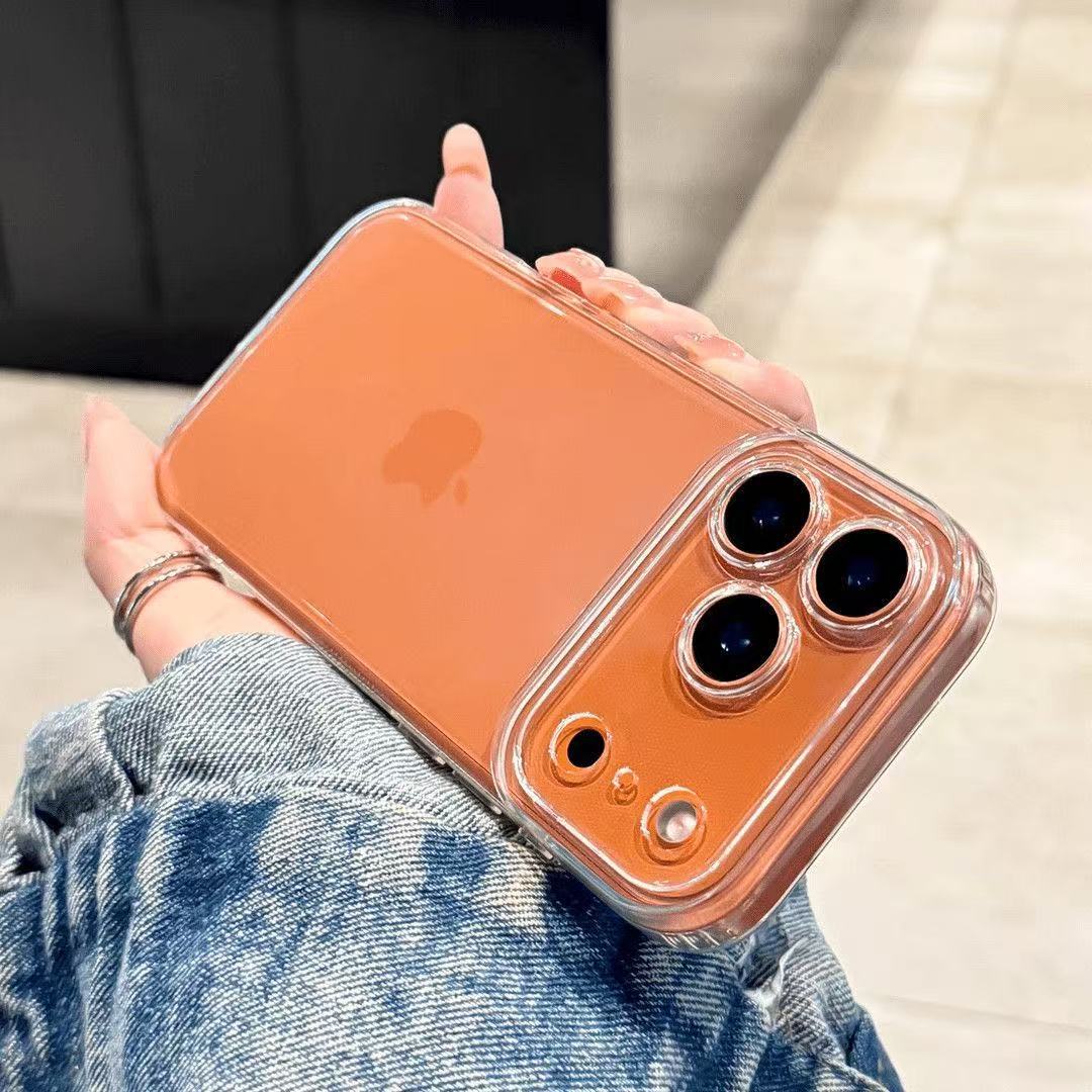 Simple solid color is suitable for Apple 17promax mobile phone case, anti-drop iphone16 transparent 15 Europe, America 14 all-inclusive 13.