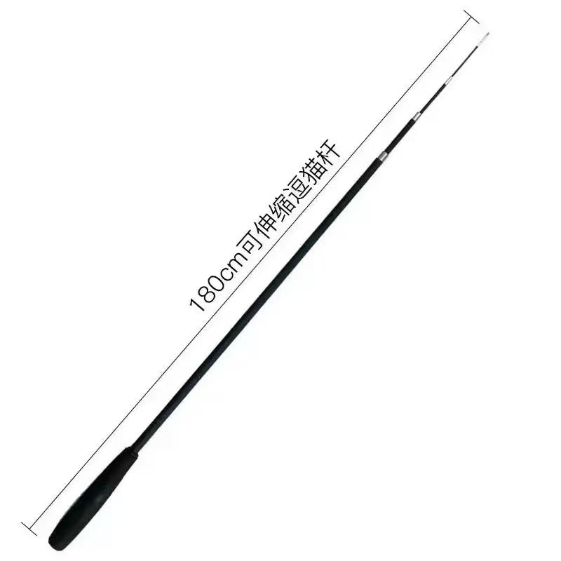Cat teasing stick 1.8 meters telescopic rod Extended long rod can be retractable, strong and durable self-hi boredom relief artifact Cat teasing artifact
