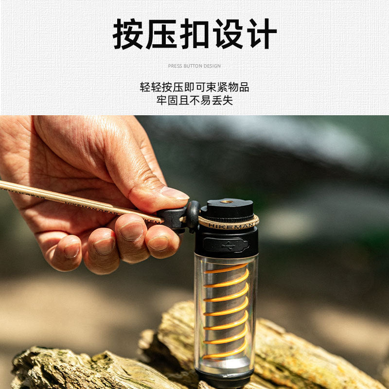 HIKEMAN户外登山包弹力绳固定扣露营装备登山杖松紧绳外挂扣绳扣