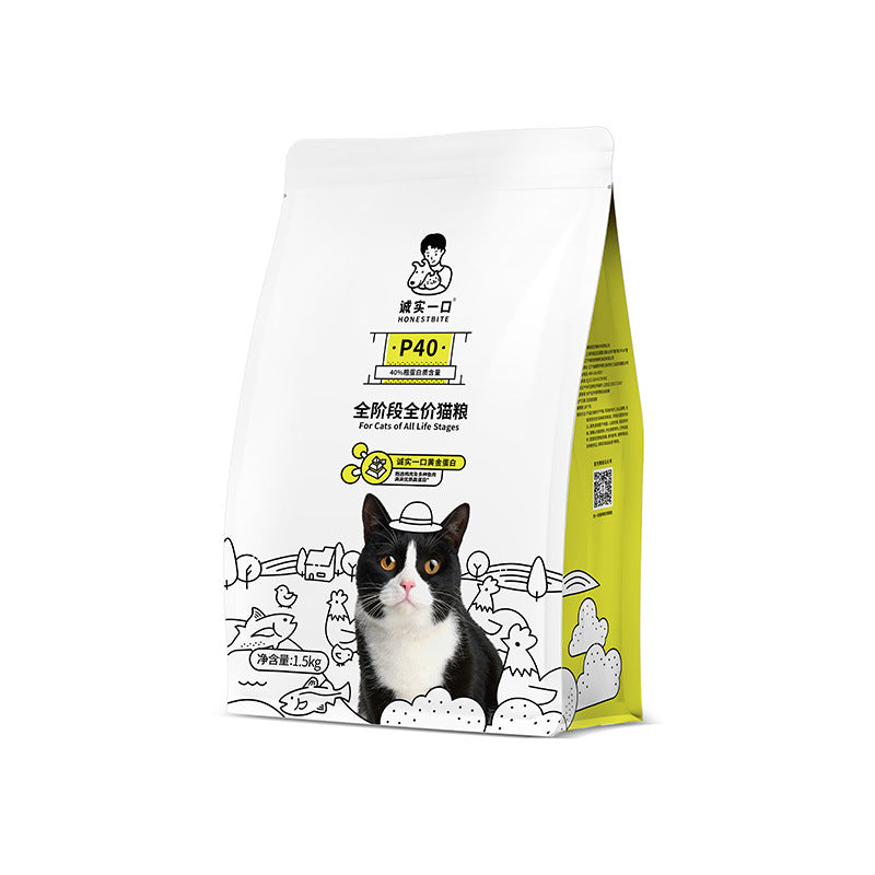 Honest mouthful of full-price cat food P40/P32 high protein becomes a kitten to gain weight, hair and gills, and grain cat food is sent on behalf of others